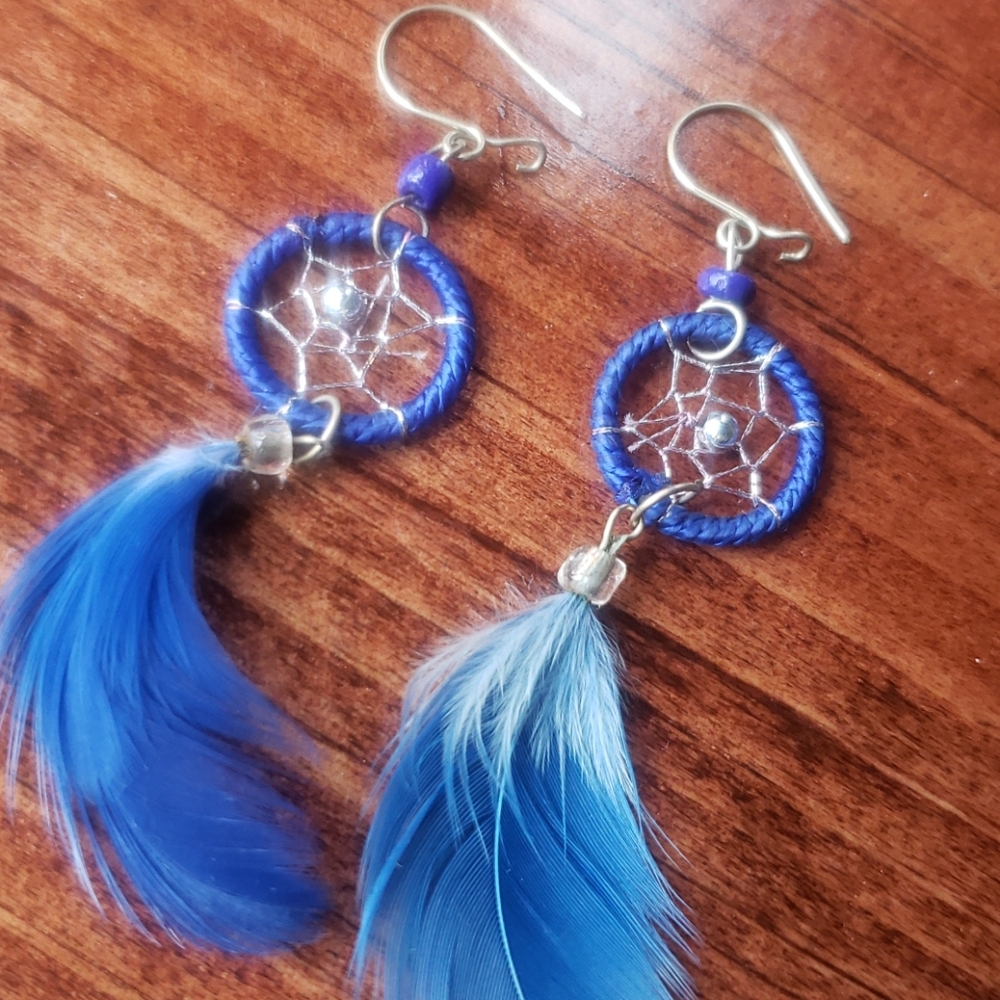 Handmade | Native American Dream Catcher Earrings - Picture 6 of 8